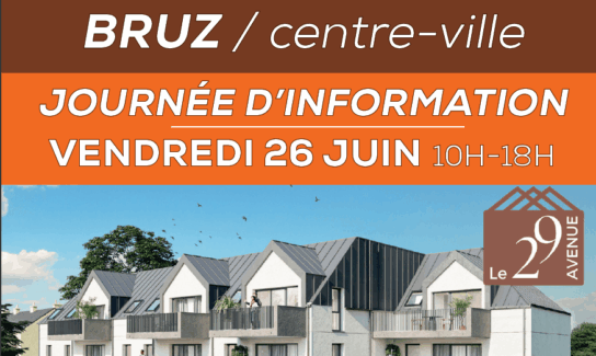 Journée d’information à Bruz le 26 juin : découvrez la résidence neuve LE 29 AVENUE