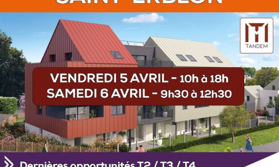 Portes ouvertes dans la résidence TANDEM à SAINT-ERBLON les 5 et 6 avril 2024